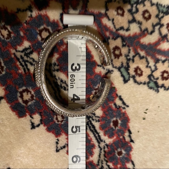 Heavy Judith Ripka Sterling Silver cuff bracelet - Picture 7 of 7